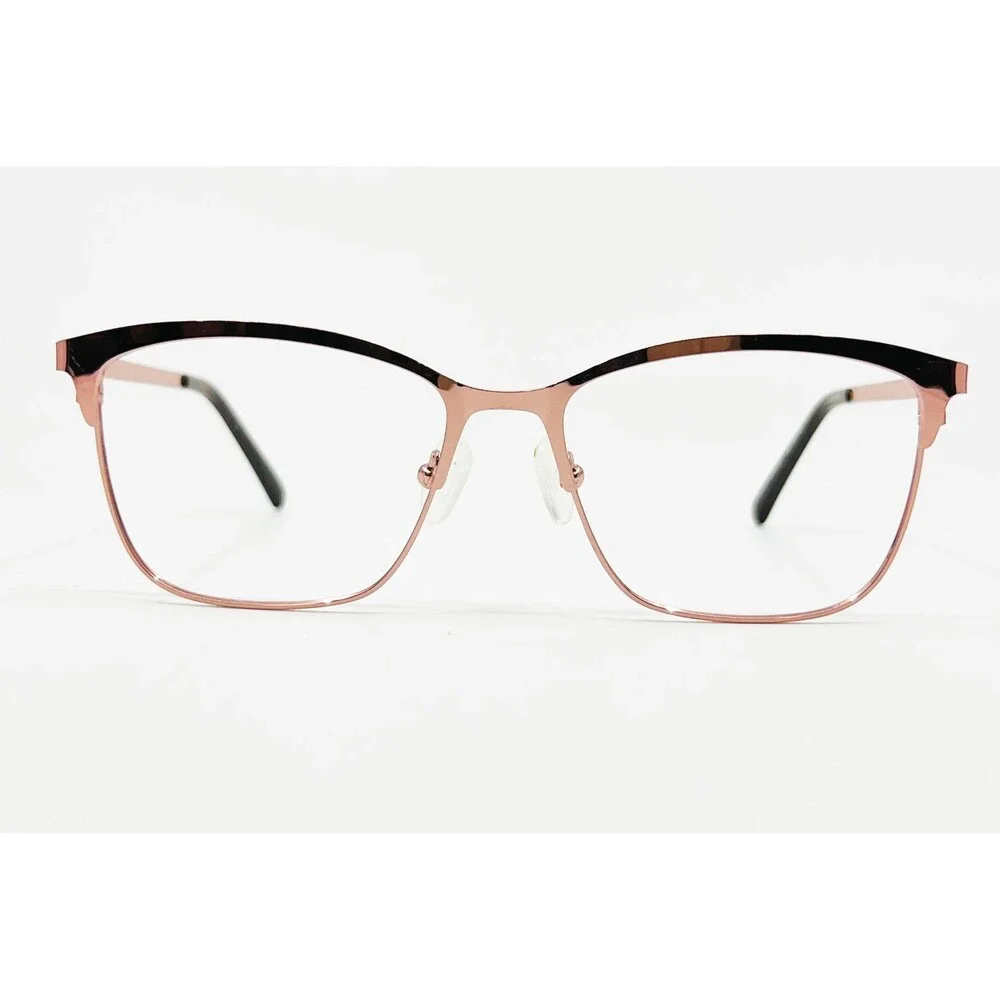 Zenni Optical Eyeglasses Frames Women Rose Gold Cat Eye 3216819 Medium